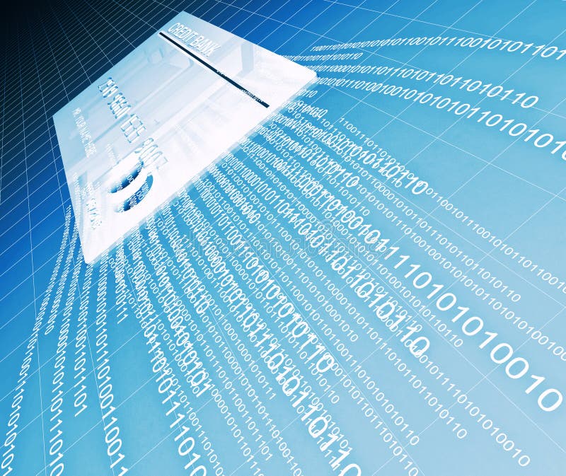Credit card electronic money stock illustration