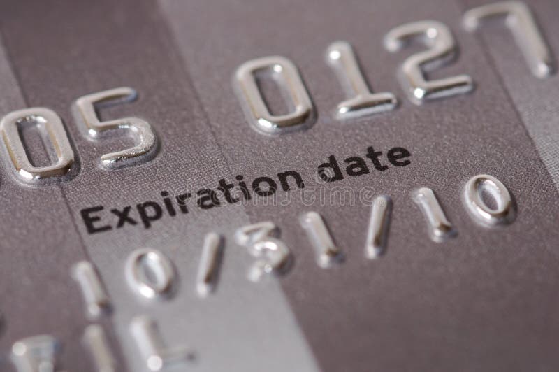 Credit Card Expiration Date Close-Up stock photos