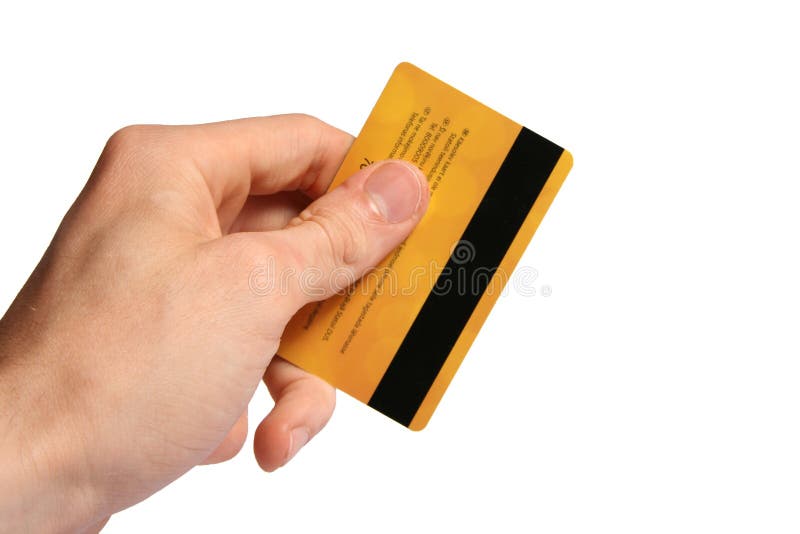 Credit card in hand