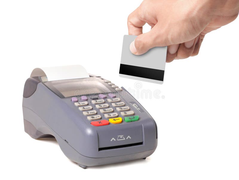 Credit card machine royalty free stock photos