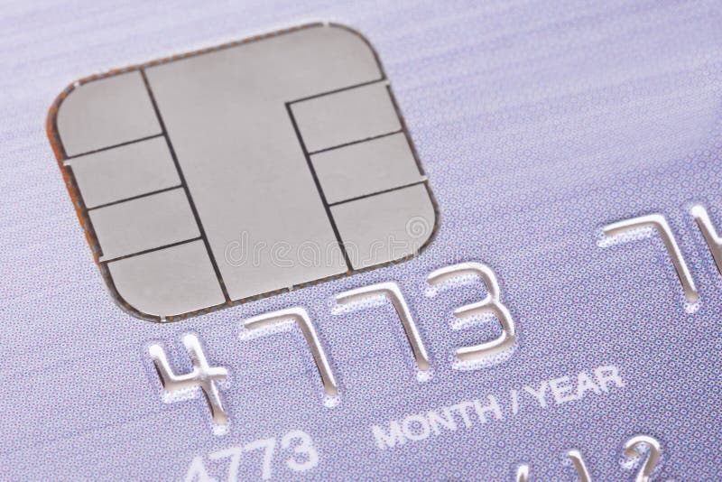 Credit card with gold chip stock image. Image of golden 9509587