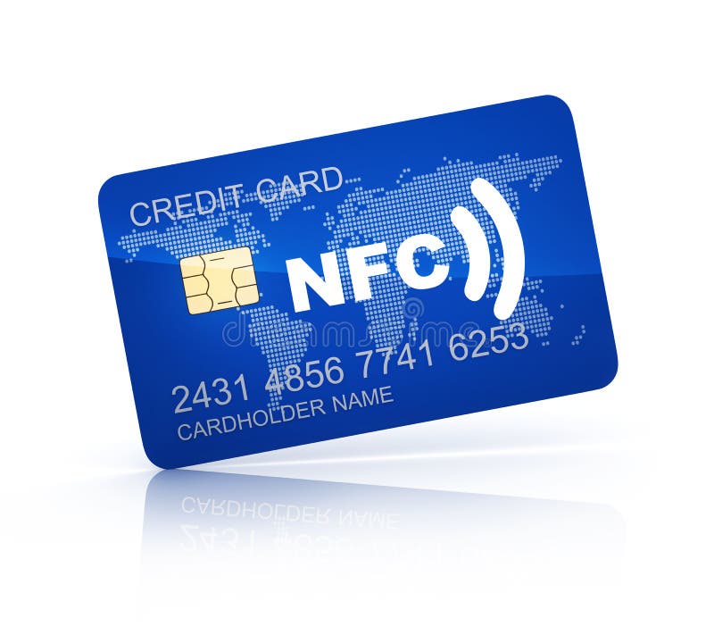 Credit card and NFC stock illustration. Illustration of ...