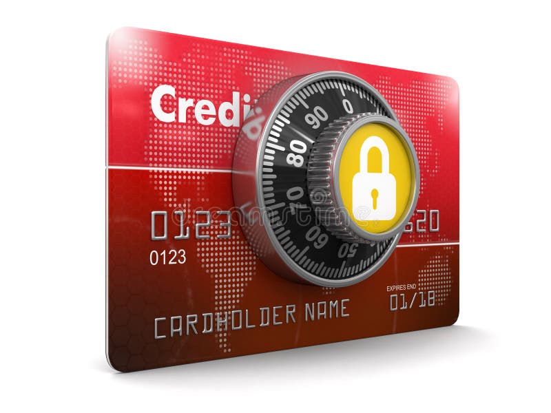 Credit Card Protection (clipping path included) vector illustration