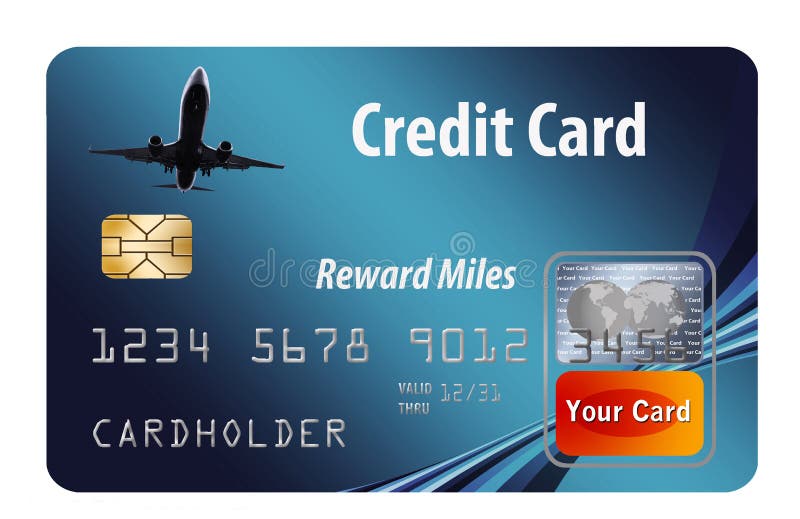 Credit Card that Rewards Users with Airline Miles and Points. Stock ...