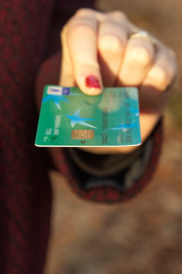 Credit Card in woman hand