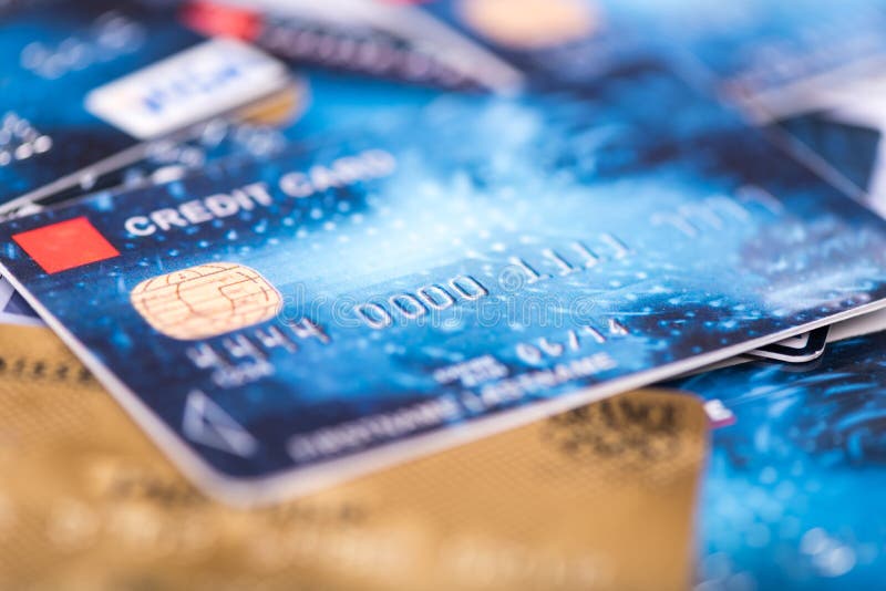 Credit cards stock photo. Image of business, cards, closeup 58881346