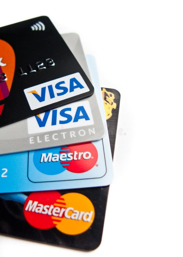 Credit cards choice stock photo