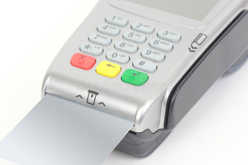 Credit cards reader royalty free stock photography