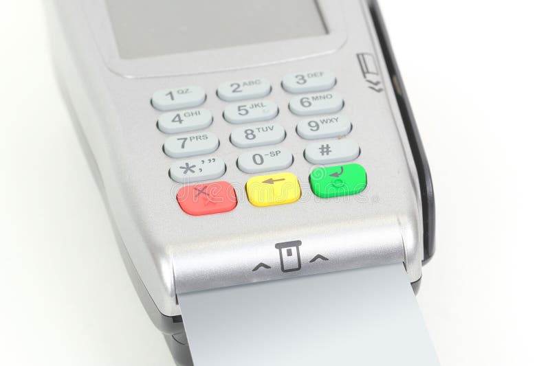 Credit cards reader royalty free stock photography