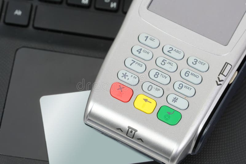 Credit cards reader royalty free stock photography