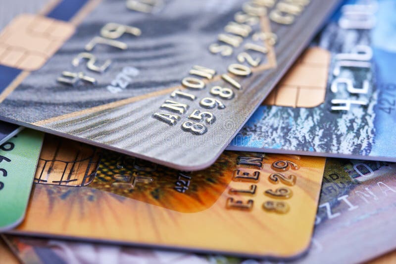 Credit cards stock photography