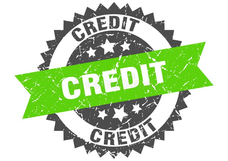 Credit Round Grunge Stamp. Credit Stock Vector - Illustration of badge