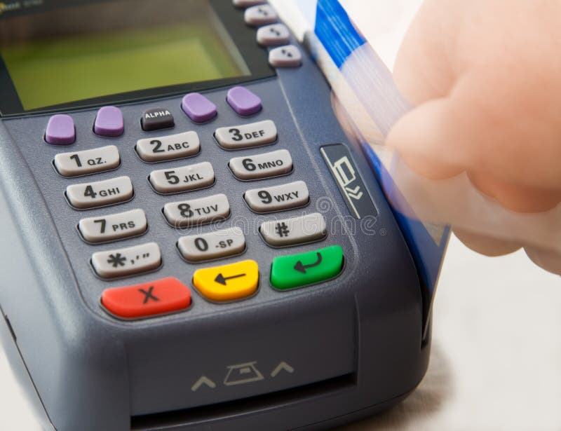 Creditcardterminal royalty-vrije stock afbeeldingen Creditcardterminal royalty-vrije stock afbeeldingen