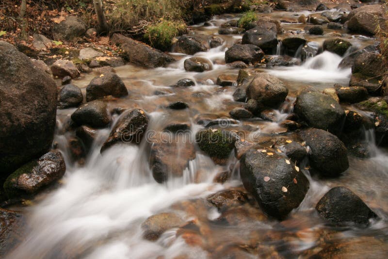 Creek in fall with aspens 9