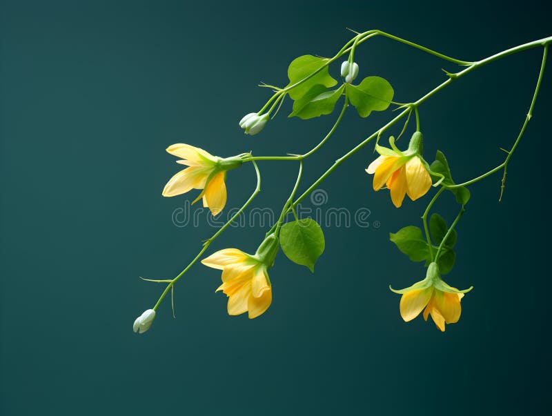 Creeper Flower in Studio Background, Single Creeper Flower, Beautiful
