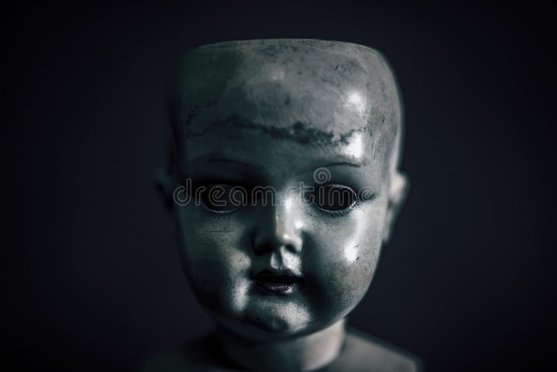 Creepy doll in the dark stock image. Image of halloween 141909975