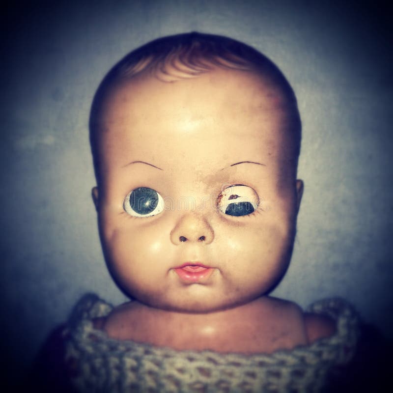 Creepy Doll Face stock photo. Image of nose, doll, mobilestock - 29403152