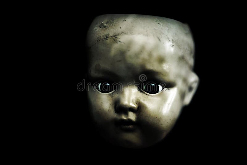 Creepy doll in the dark stock image. Image of pain, freaky 151504387