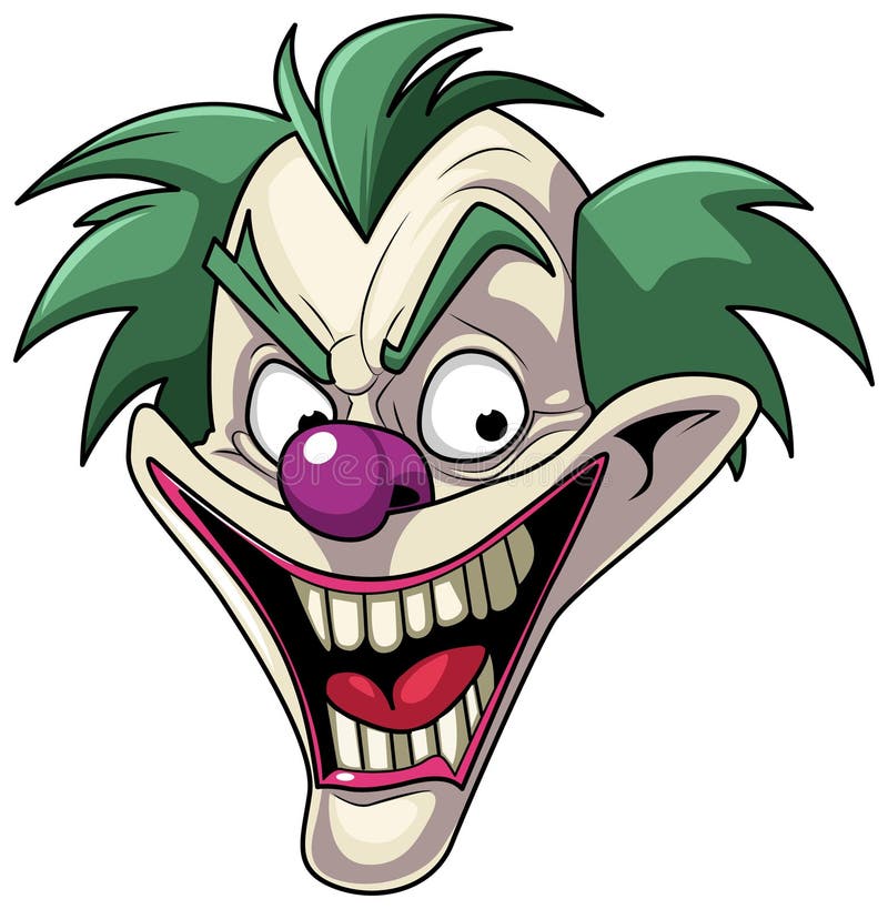 Creepy Joker Cartoon Character Stock Vector - Illustration of graphic ...