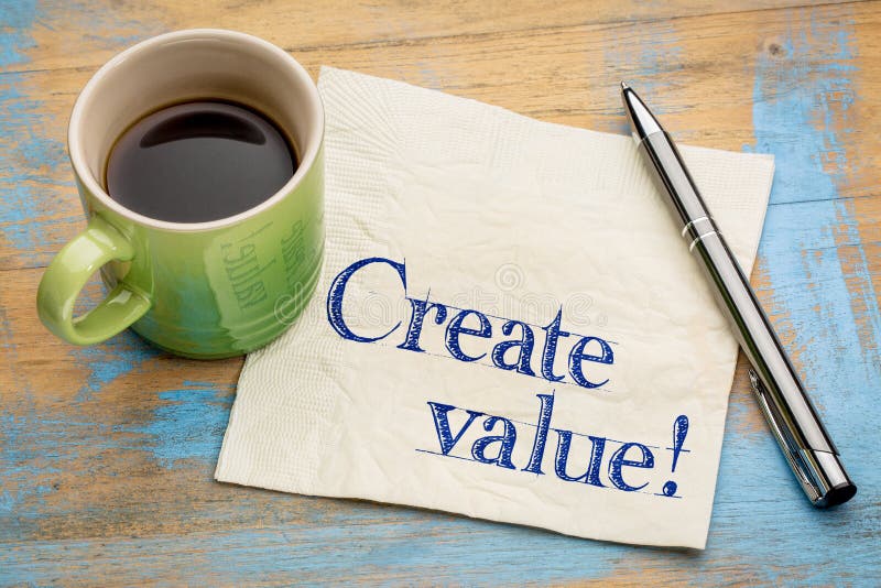 Crei il ricordo del valore sul tovagliolo immagine stock libera da diritti Crei il ricordo del valore sul tovagliolo immagine stock libera da diritti