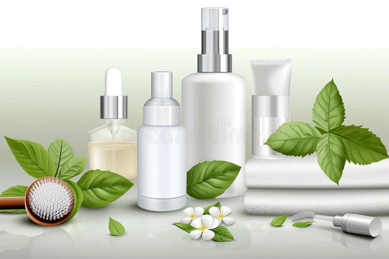 Crema de piel radiante para el cuidado de la piel anti hidratación envejecida. cultura de maskperfume facial. bambú de belleza más libre illustration