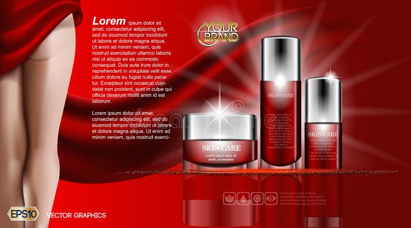 Crema per il corpo e lozione di bellezza di cura di pelle Modello cosmetico d'idratazione degli annunci Siluetta realistica della illustrazione di stock Crema per il corpo e lozione di bellezza di cura di pelle Modello cosmetico d'idratazione degli annunci Siluetta realistica della illustrazione di stock