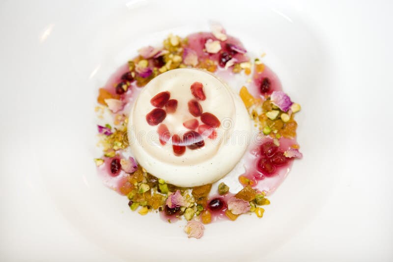 Creme Berry Dessert At Nice Restaurant Picture. Image 2008359