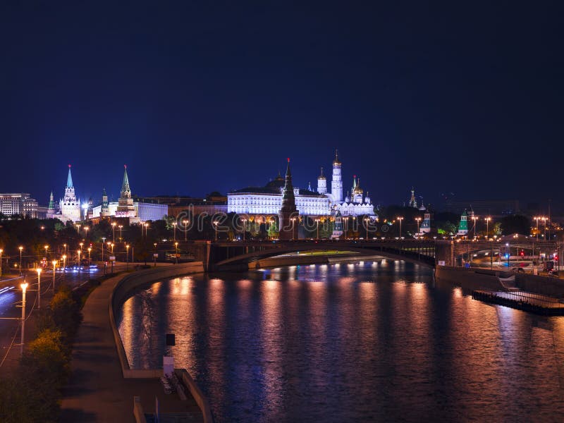 Cremlino alla notte, Russia di Mosca immagine stock libera da diritti Cremlino alla notte, Russia di Mosca immagine stock libera da diritti