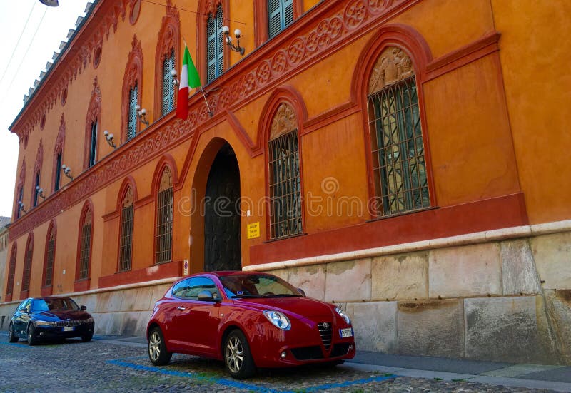 Cremona Italy Oktober 2022 Luftbild Des Hamburger King Restaurant Redaktionelles Foto Bild von