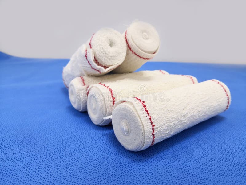 Crepe Bandages. Using For Fracture Of Human Muscle Or Bone