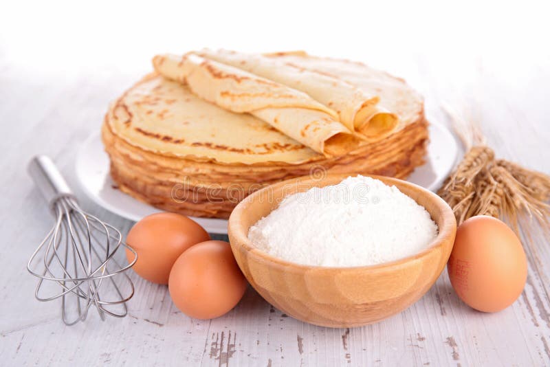 Crepe and ingredients stock photo. Image of dessert, ingredients 44640404