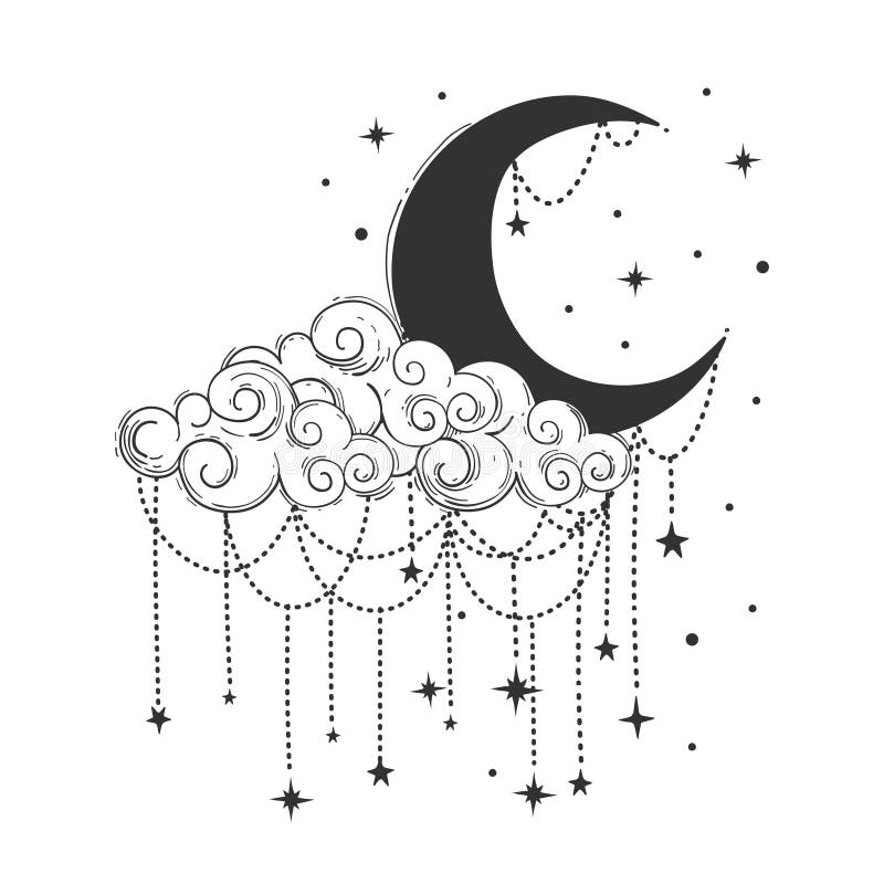 Vintage Ornaments Half Moon Stars - White T-Shirt Vintage Ornaments Half Moon Stars - White T-Shirt
