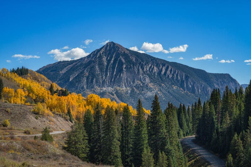 Crested Butte Mountain In Autumn Stock Image - Image of crested, fall