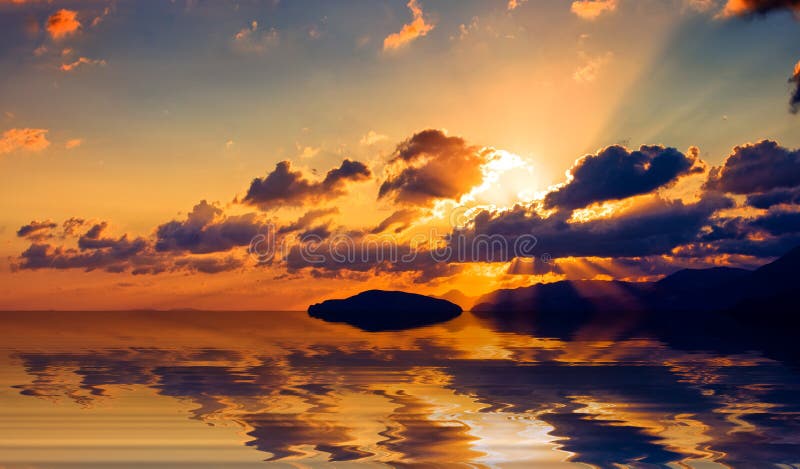 Cretan sunrise. royalty free stock image