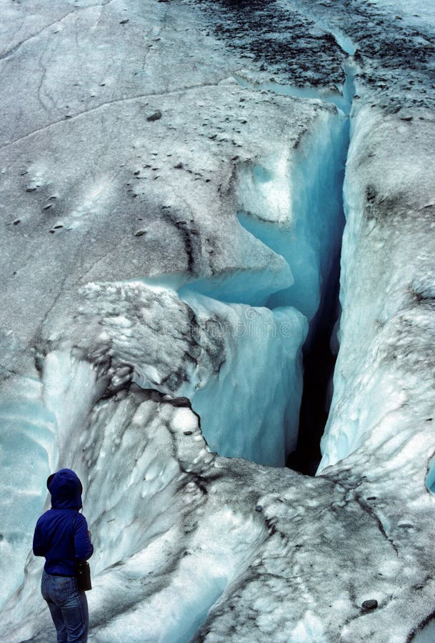 Crevasse lodowa worthington obrazy stock
