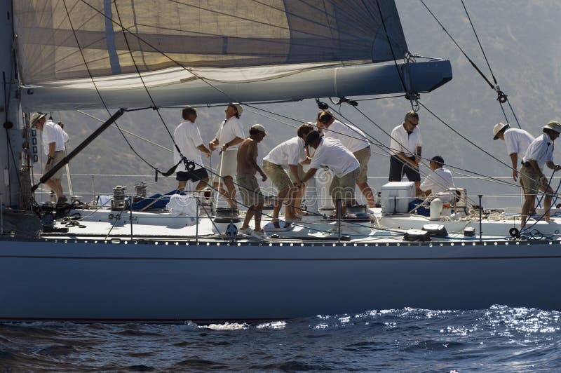 crew on sailboat