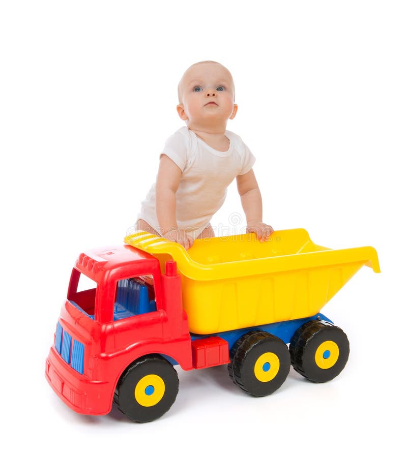 Criança Infantil Do Bebê Da Criança Com O Caminhão Grande Do Carro Do  Brinquedo Imagem de Stock - Imagem de carro, pouco: 39821491