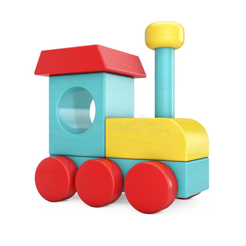 Pequeno Trem De Brinquedo De Madeira Com Grande Trem Ao Fundo Imagem de  Stock - Imagem de pequeno, trilha: 219202737