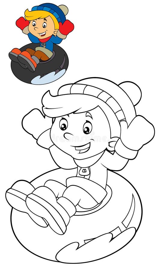 Criança dos desenhos animados - atividade - ilustração para as crianças ilustração do vetor Criança dos desenhos animados - atividade - ilustração para as crianças ilustração do vetor
