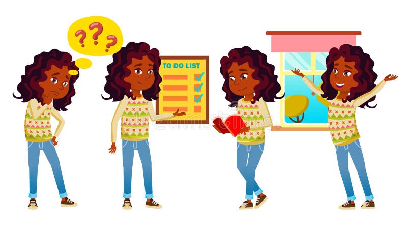 A criança indiana da menina levanta vetor ajustado hindu Asiático Aluno alto Estudo das crianças O conhecimento, aprende, lição p ilustração stock A criança indiana da menina levanta vetor ajustado hindu Asiático Aluno alto Estudo das crianças O conhecimento, aprende, lição p ilustração stock