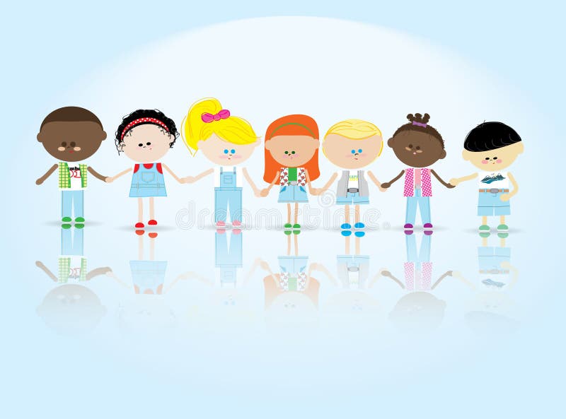 Crianças para manter nas mãos ilustração do vetor