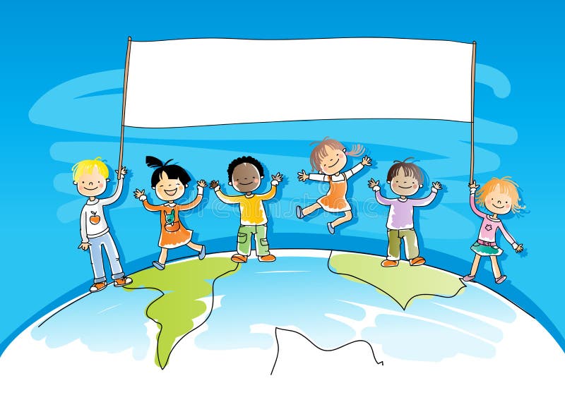 Crianças multiculturais ilustração do vetor