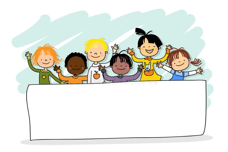 Crianças multiculturais ilustração do vetor