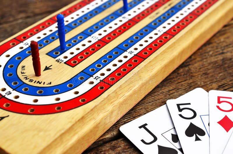 Cribbage Board and Playing Cards Stock Image Image of gambling