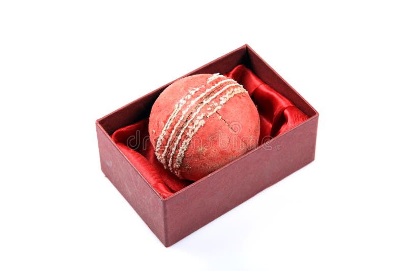 Cricket ball gift stock image. Image of ball, wear, tear 17653007