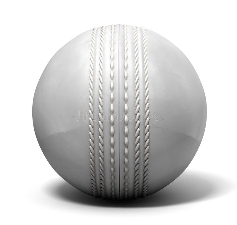 White Cricket Ball And Wickets Stock Photo Image of slow, bails 38778076