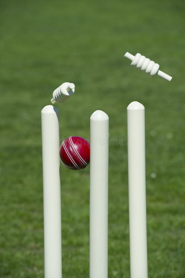 Cricket ball and wicket stock image. Image of objects 59959145