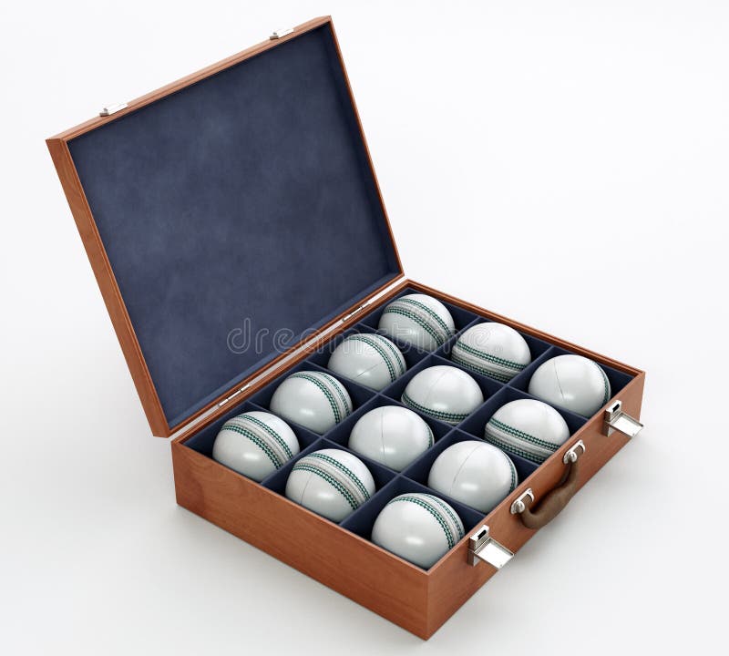 Cricket Balls in Display Box Stock Illustration Illustration of