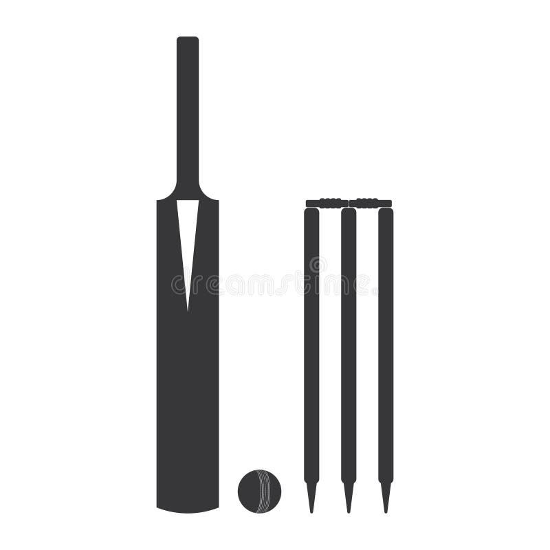 Cricket Stumps And Bat Svg