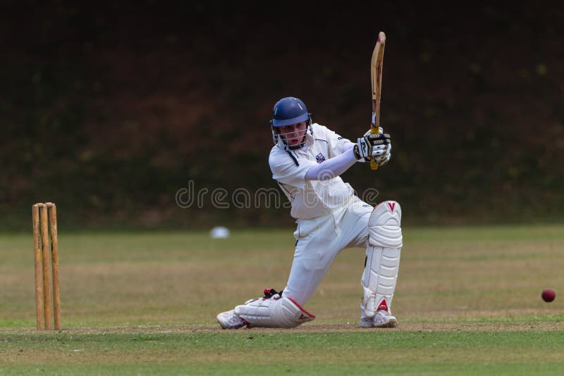 Cricket Batsman Drives Ball Editorial Photo Image of making, mostly